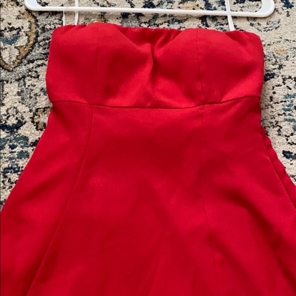 Minuet Red Strapless Dress - Picture 4 of 5